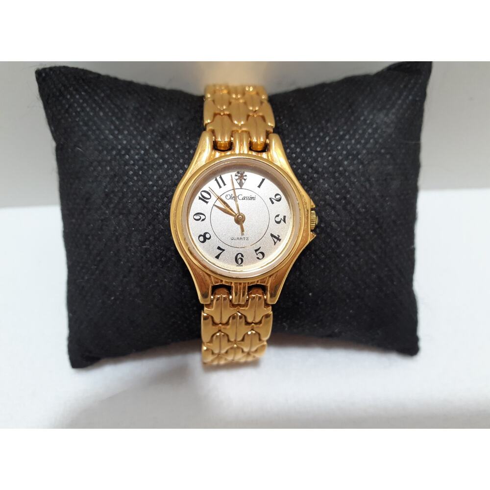 Oleg Cassini Ladies Wristwatch Japan Movement Gold Tone